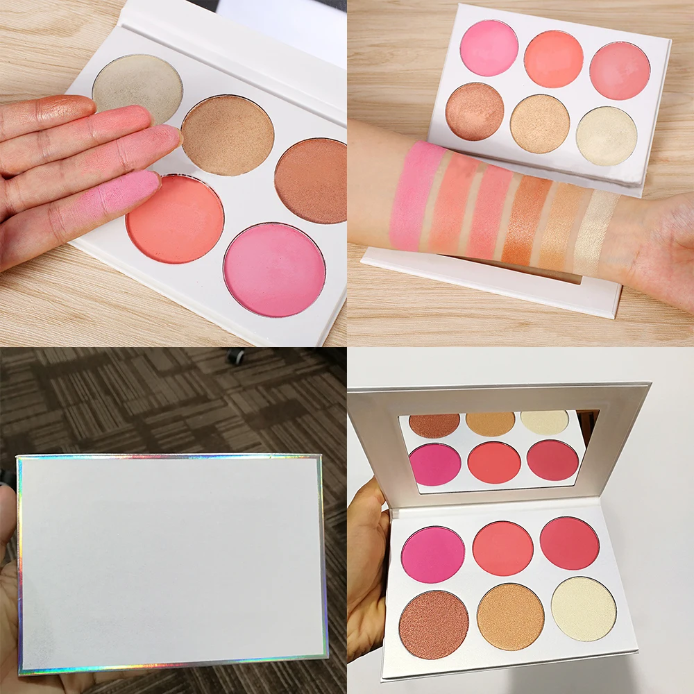2021 Hot Selling Your Own Brand Shimmering Makeup Highlighter Make Up Blush Palette