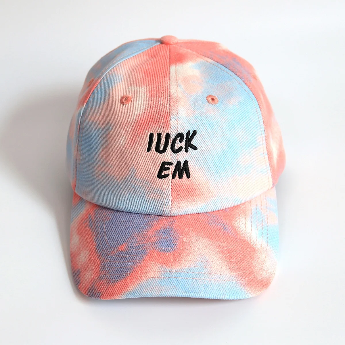 

inspirational trendy customized women girls hats cute design urban bright color pink tie dye dad hats caps for running