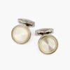 XUSHI 4 Color Cheap Engravable Brushed Sliver Gold Round Wholesale Cufflinks For Men Custom XK19S106