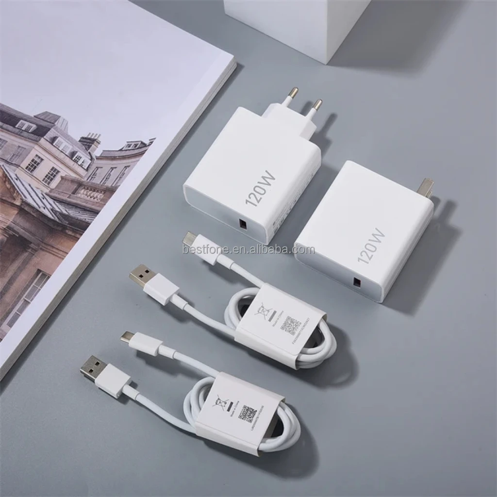 120W Fast Charger for Xiaomi Redmi Note 13 Pro+ with 6A USB Type-C