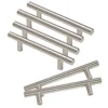 European style T bar Brushed Nickel Stainless Steel Hardware Furniture Cabinet Handle pull for Drawers Kitchen Cabinets