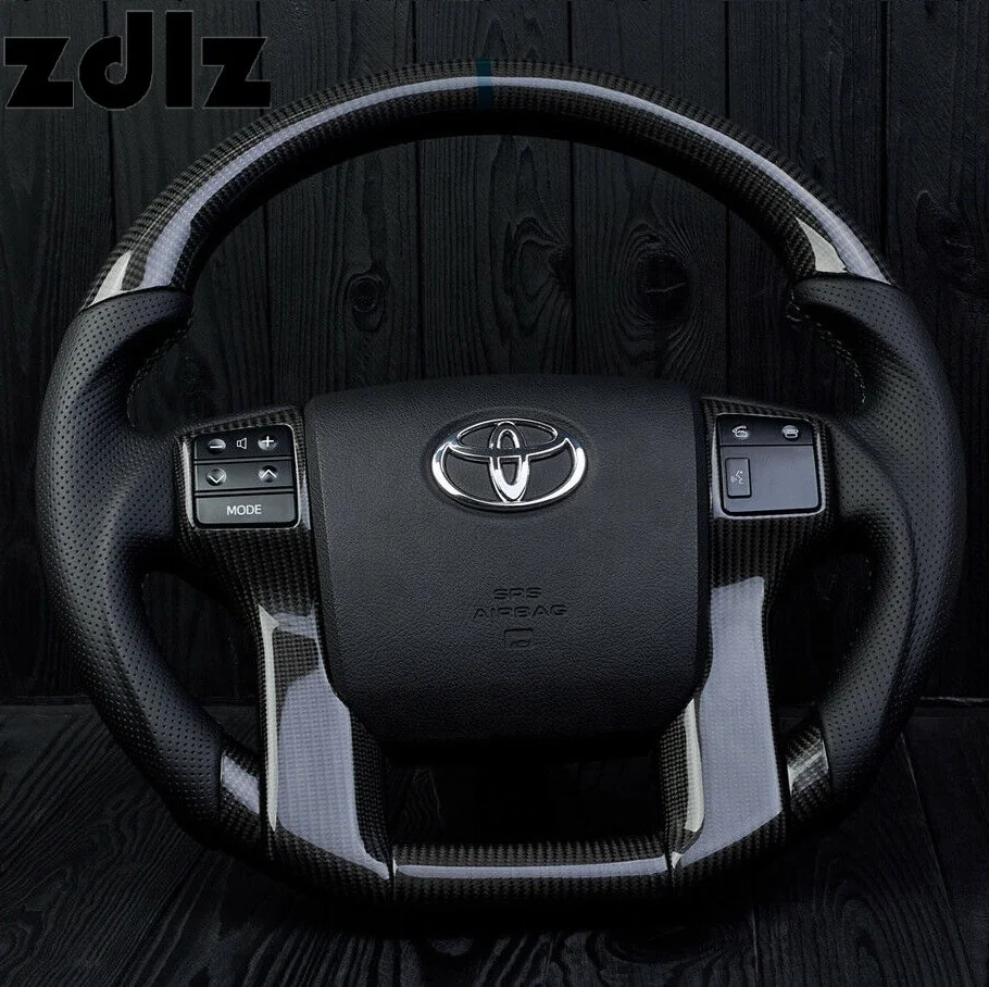Custom Prado Carbon Fiber Steering Wheel From 2004 To 2020 Can Be