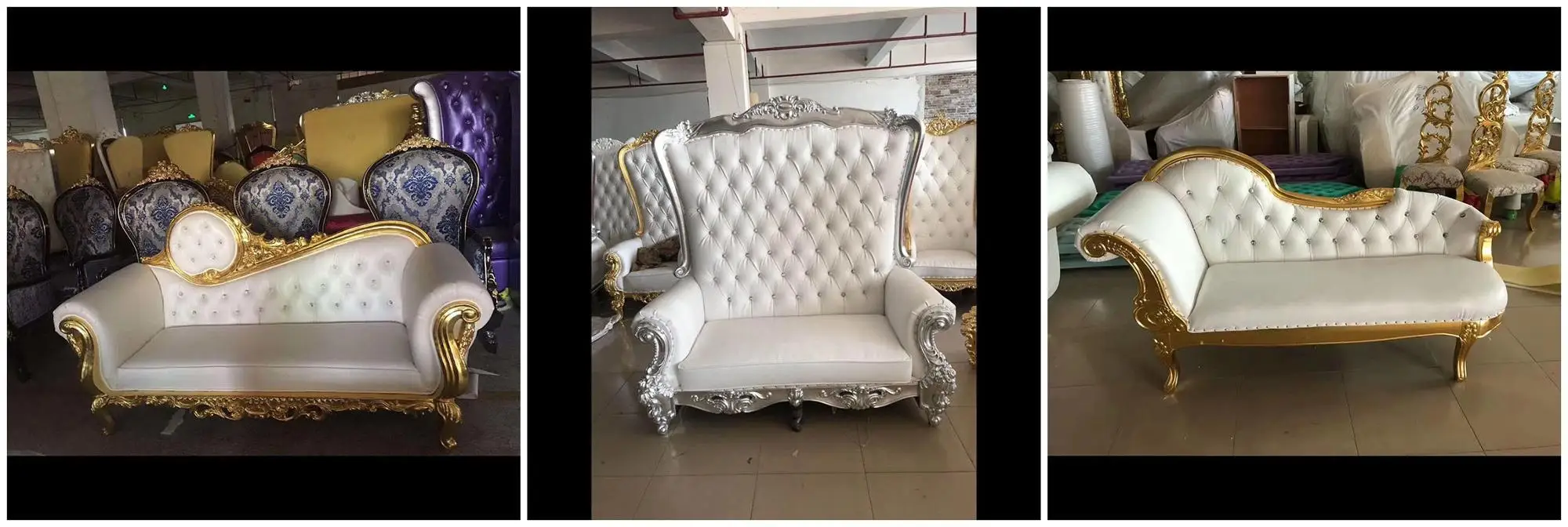 Top Sale Luxury Wedding Royal Sofa Chrome Sofa Elegant Wedding Sofa