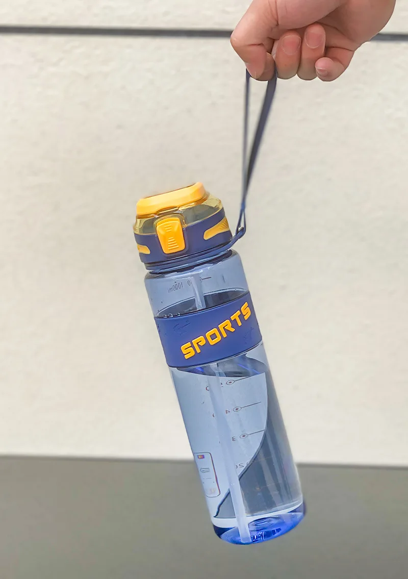 Unisex High-Temperature Resistant Tritan Sports Water Bottle Large Capacity Direct Drinking Gym Fitness Kettle Plastic Drinkware