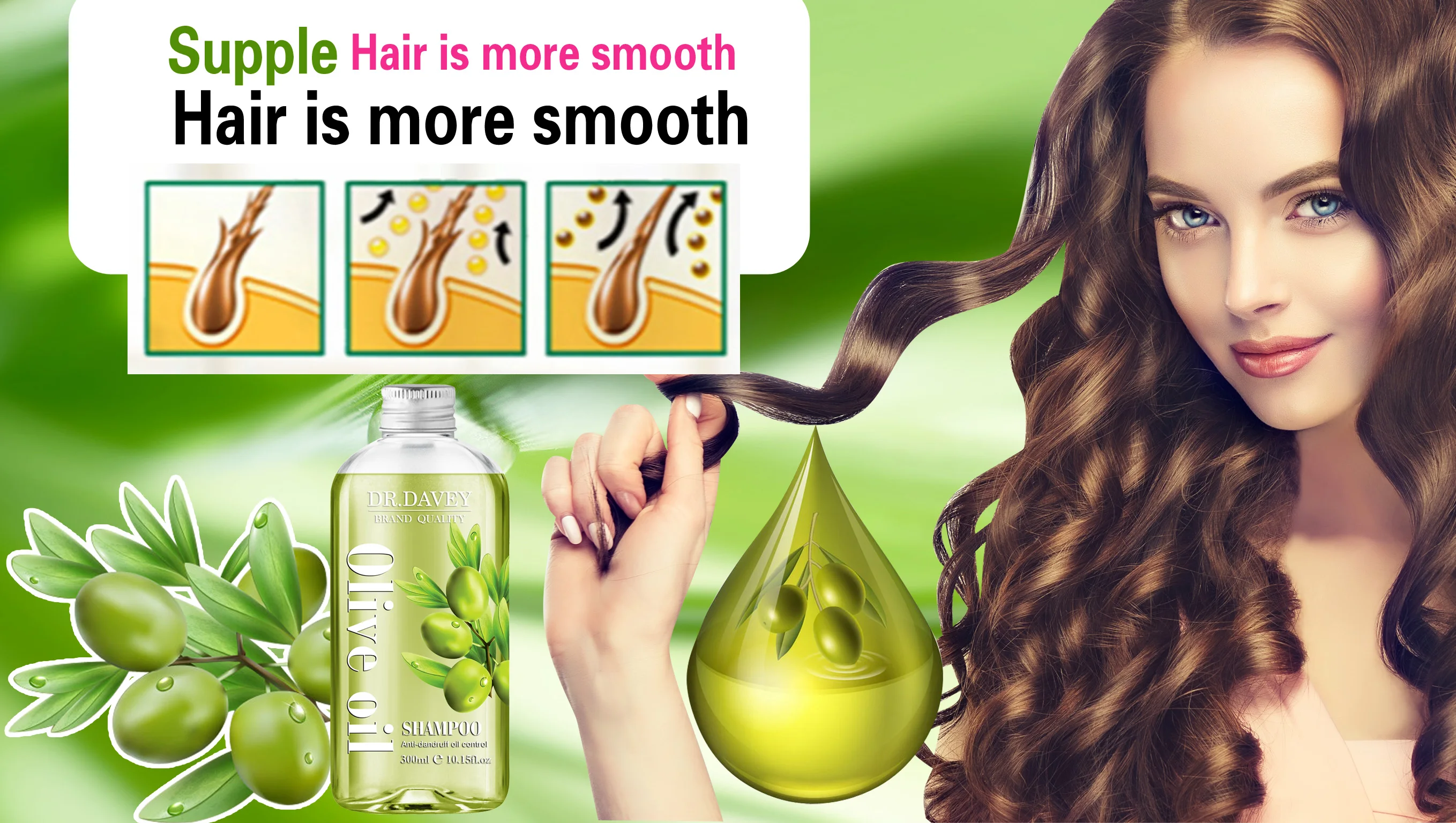 Dr.davey Olive Shower Gel Body Cleaning Moisturizing Refreshing Private