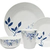 16pcs flat round shape ceramic porcelain dinnerware set satisfy FDA Pro65 LFGB