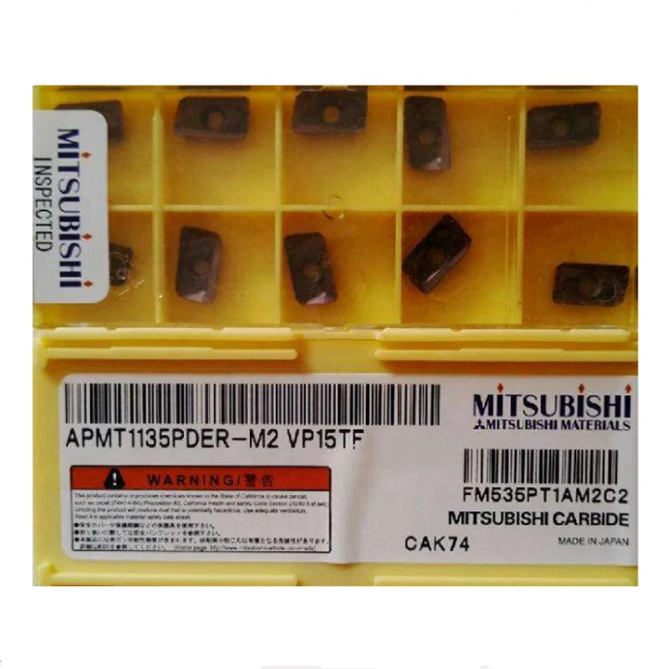 Apmt1135pderm2 Vp15tf Carbide Milling Inserts Mitsubishi Tips Apmt1135