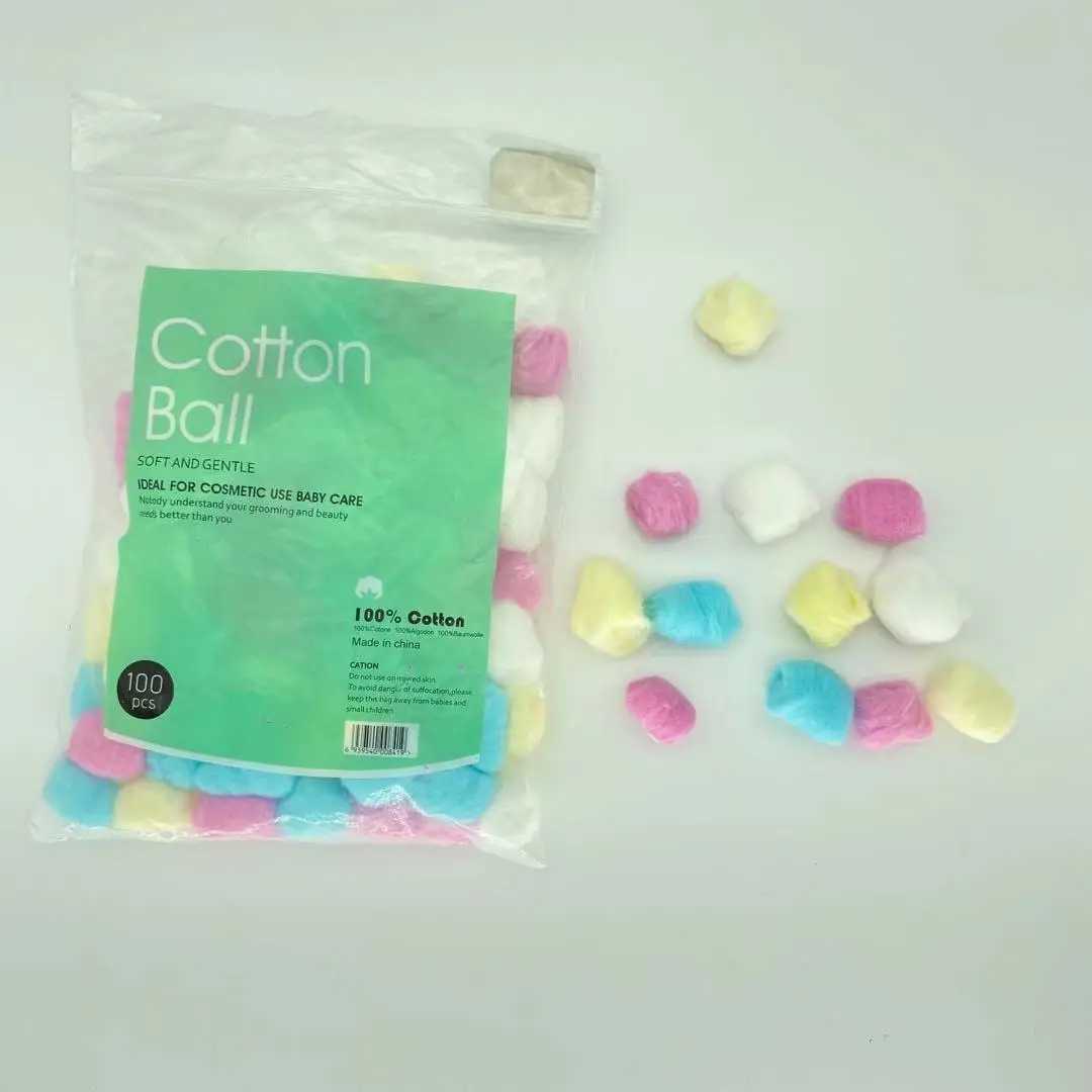 Disposable Absorbent Medical 100 Cotton Ball Dental Colored Cotton
