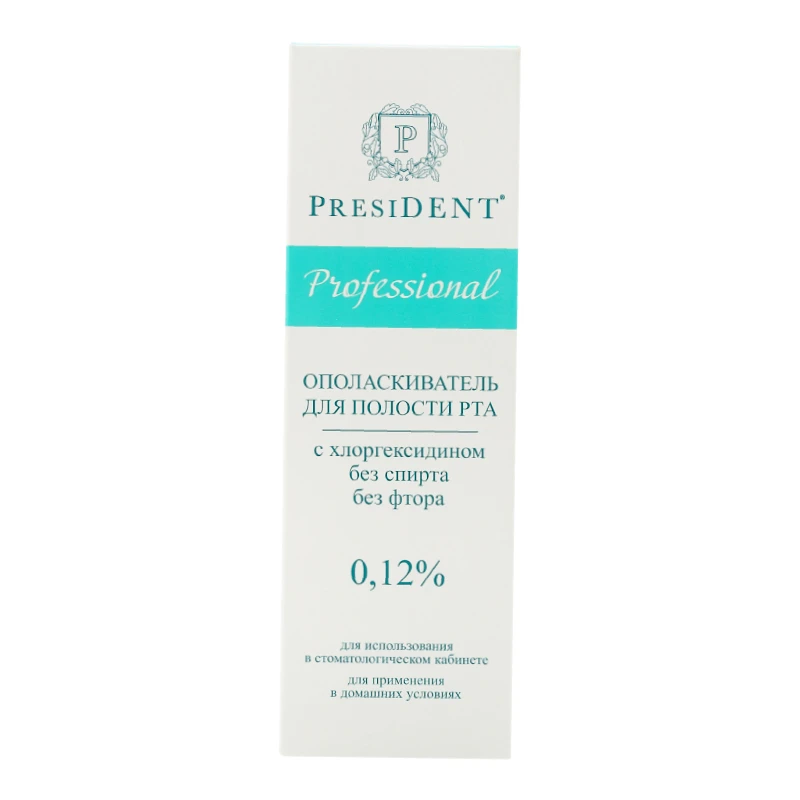
Mouthwash PRESIDENT Professional with chlorhexidine 0,12% 500 ml pharma distributor required 