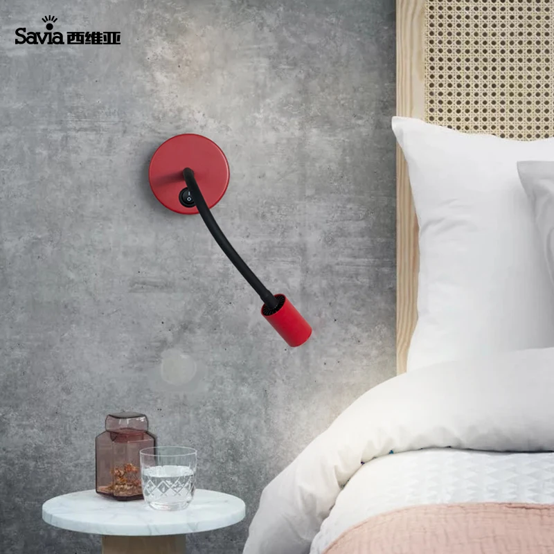 Savia Modern Led Bedside Reading Lamp Adjustable Wall Mount Light ...