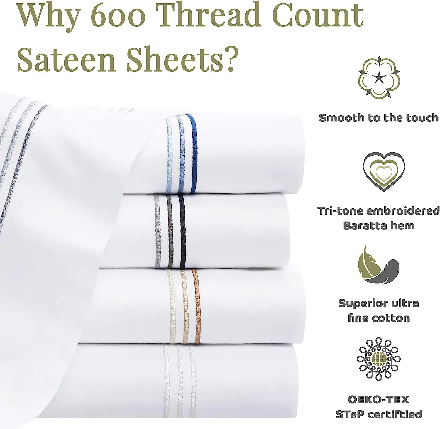 100 Cotton Sheets For Queen Size Bed 400 Thread Count 4 Piece Cotton
