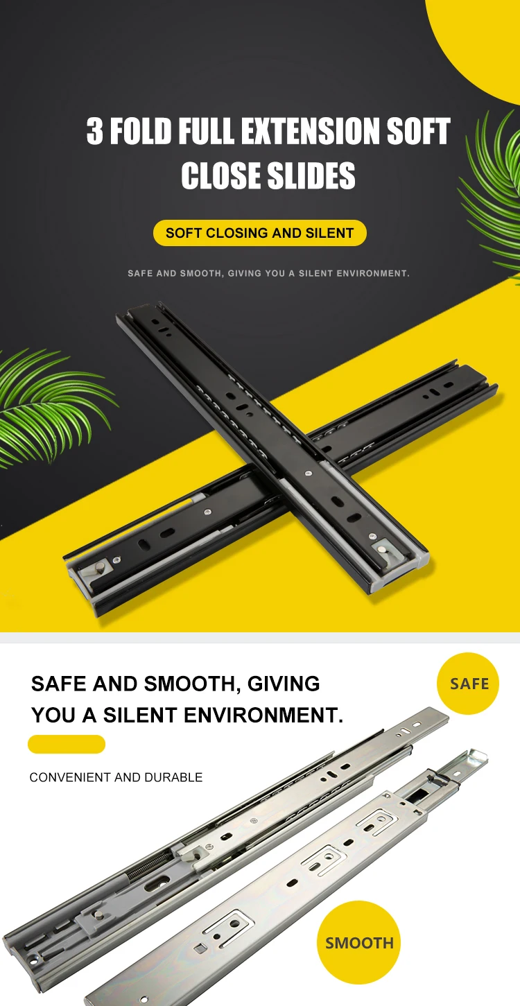 45mm Soft Closing Kitchen Cabinet Dtc Drawer Slides Suppliers