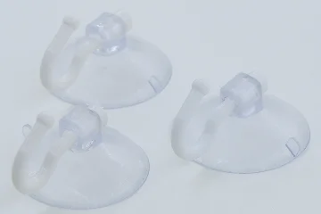Transparent plastic suction cup wall hook