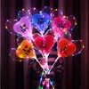 LED light up bobo balloon with air latex balloon inside
