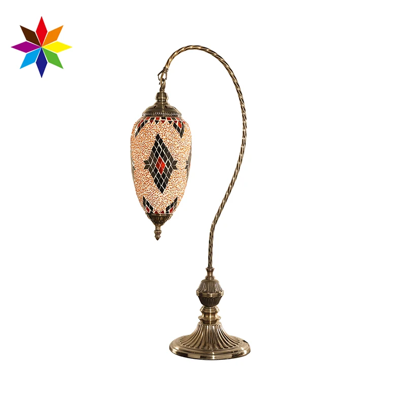 Evershining Lighting Brand Vintage Turkey Inspired Handcrafted Brass Table Lamp, Latest Lantern Turkish Lamp Mosaic WG002