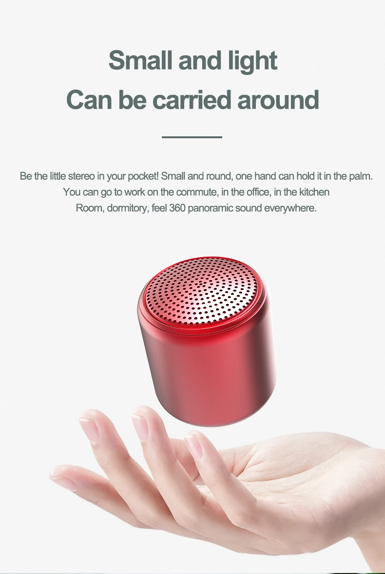 16 Colors Inpods Little Fun Mini Portable Wireless Bluetooth Speaker Stereo Sound System Dual Pairing 5.0 TWS Outdoor Column - ANKUX.COM