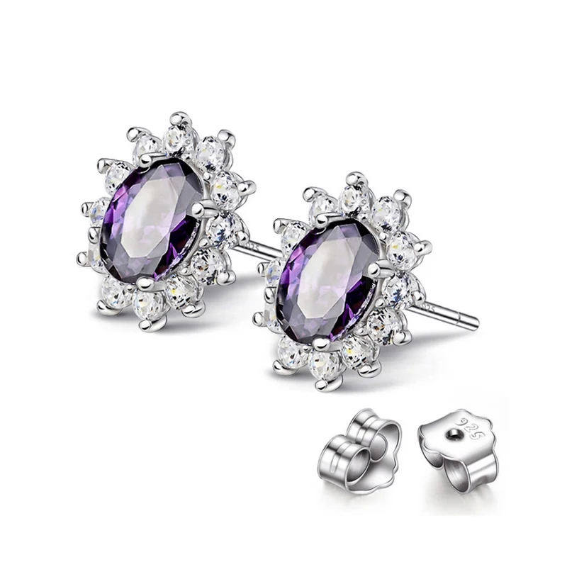 product-BEYALY-Graceful Orchid Flower Cz Inlaid 925 Sterling Silver Earrings-img-1