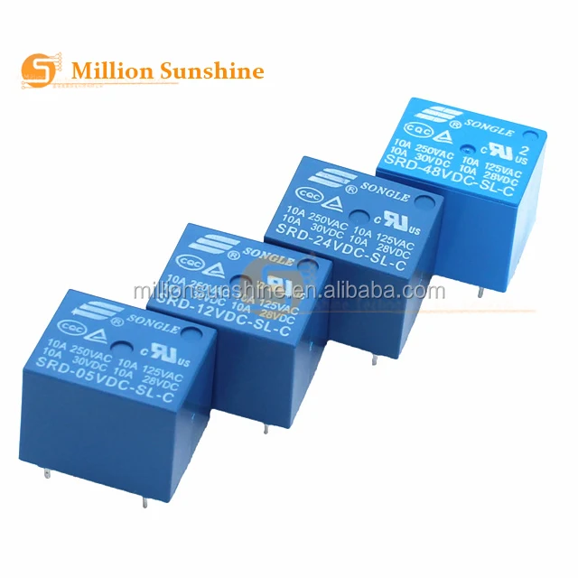 Relay SRD -3V 5V 6V 9V 12V 24V 48VDC -SL-C 10A 250VAC 5PIN SRD-03VDC-SL-C SRD-05VDC-SL-C SRD-12VDC-SL-C SRD-48VDC High Quality manufacture