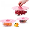 Silicone Bowl Lids , set of 4 Reusable Suction Seal Covers for Bowls, Pots, Cups. interlocking handles for easy use and storage.