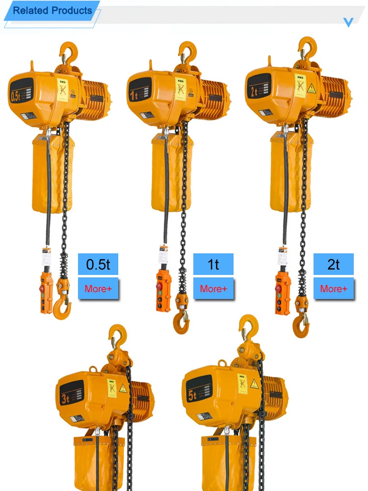 1ton Best Price EQ Type Electric Chain Hoist With Trolley