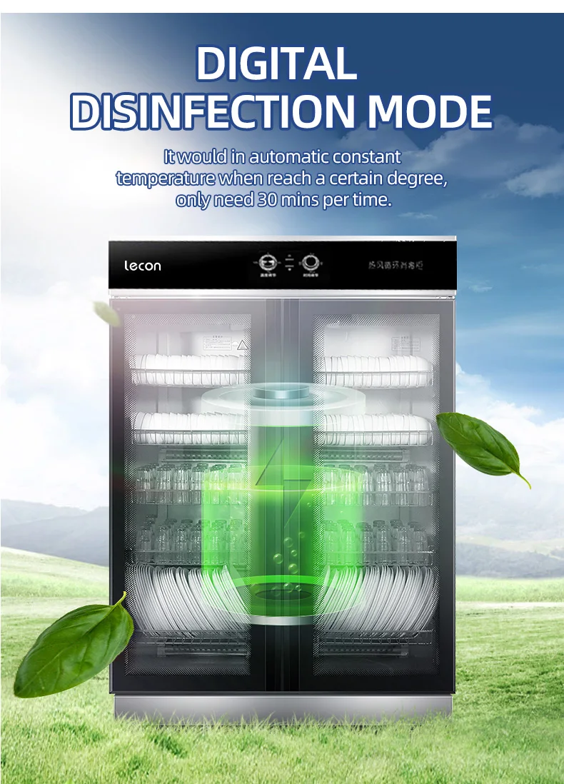 Restaurant Infrared Ray Ozone Dish Sterilizer Disinfection Cabinet