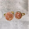 Natural crystal ring for gift