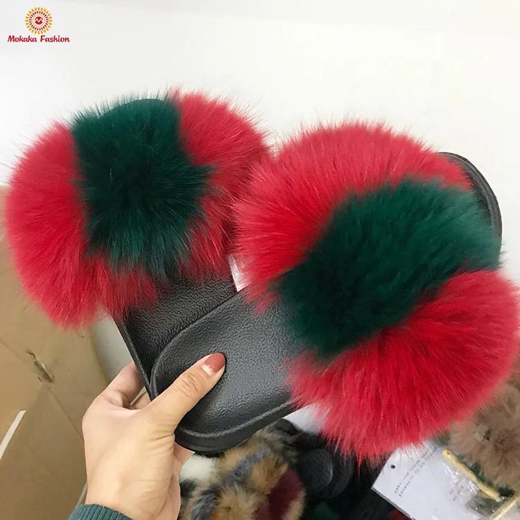 womens fur slippers