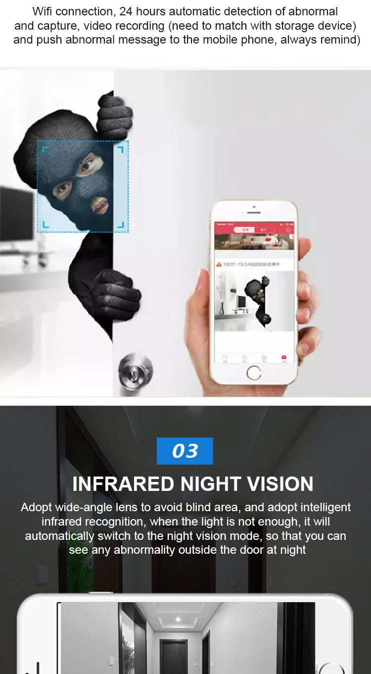 Private Tooling 14 days Cloud Storage 1080P Wifi Video Doorbell Camera with Face Recognition Function