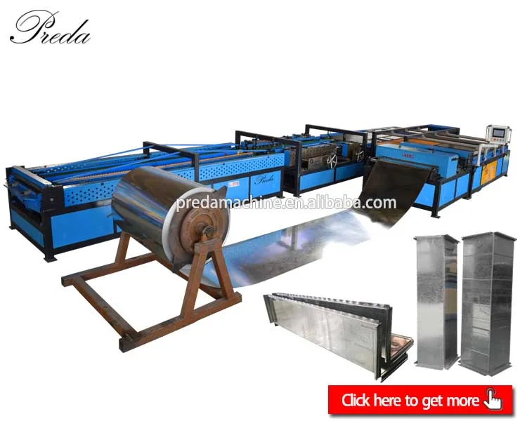 Auto duct production line 5 U shape supplied directly by Preda Machine