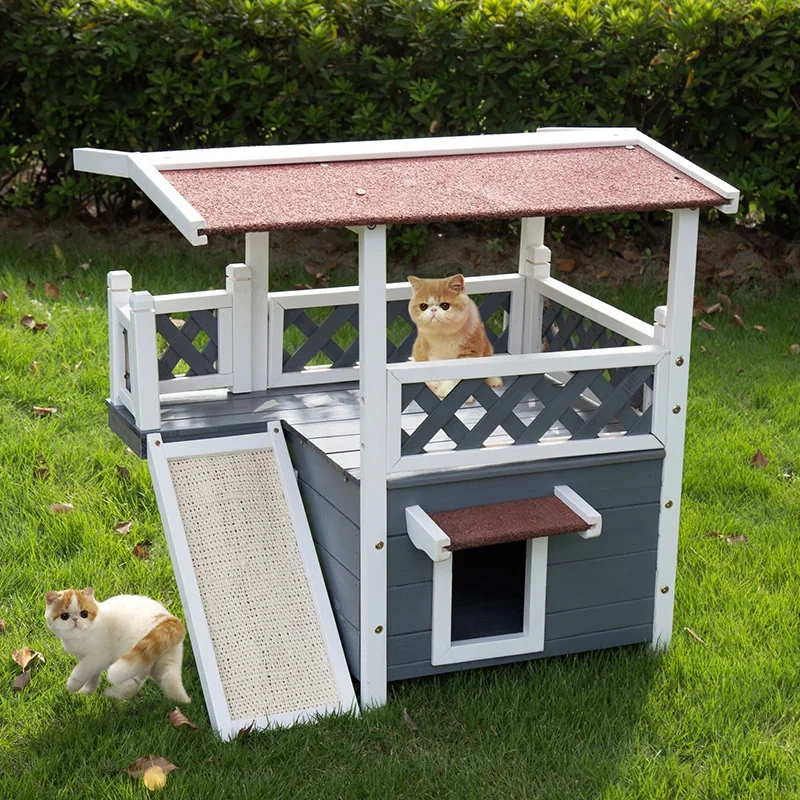 工厂热卖猫木制花园房子