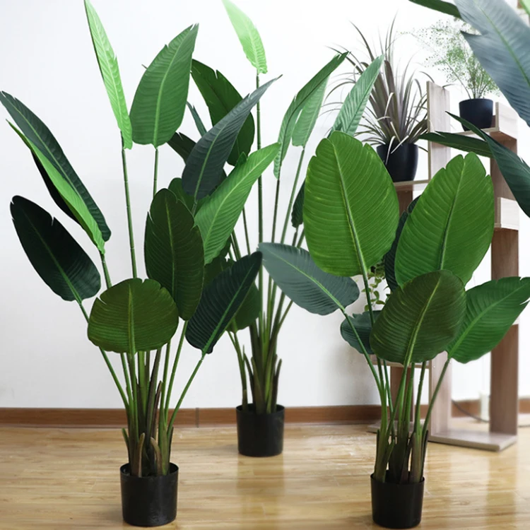 180cm Banana Bonsai Plastic Tree Plants Artificial Banana Leaf Plants Indoor Tree For Wedding Decoration Buy Artificial Tropical Plants Green Banana Tree For Home Decor Plastic Outdoor And Indoor Potted Artificial Travellers