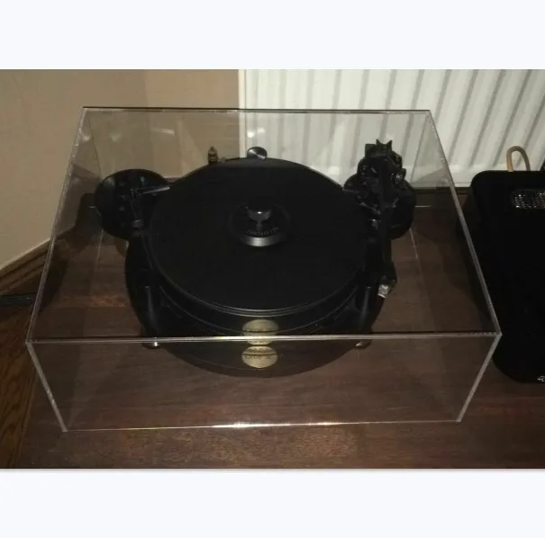 Clear Acrylic Turntable Dust Cover Vinyl Case 520mm X 430mm X 205mm