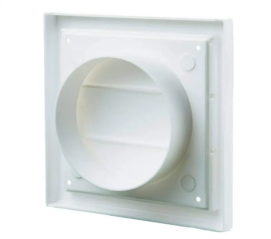 6 Inch External Ducting Air Vent With Round Spigot Intake Wall Extractor Fan And Nonreturn