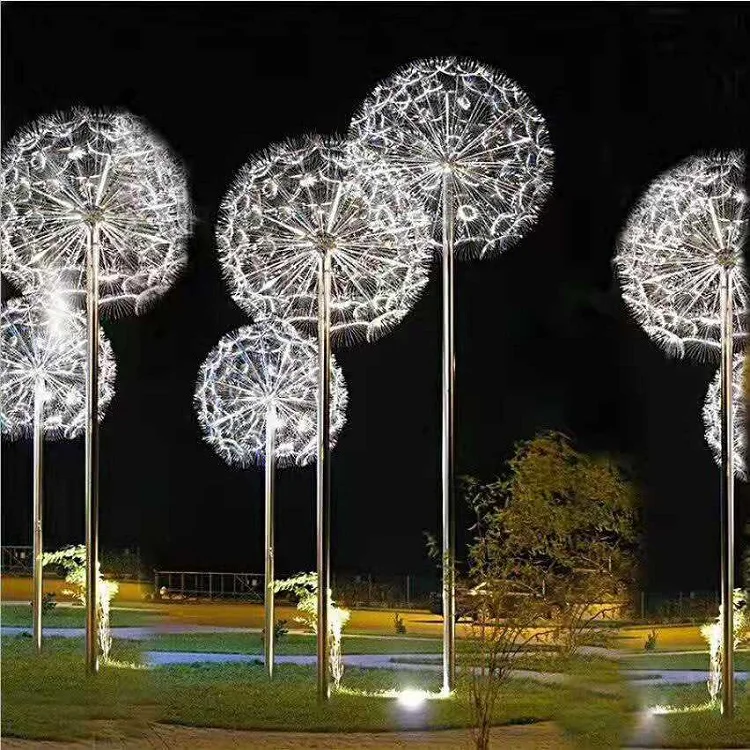Garden Outdoor Decorative Light Dandelion Led Motif Light Sculpture