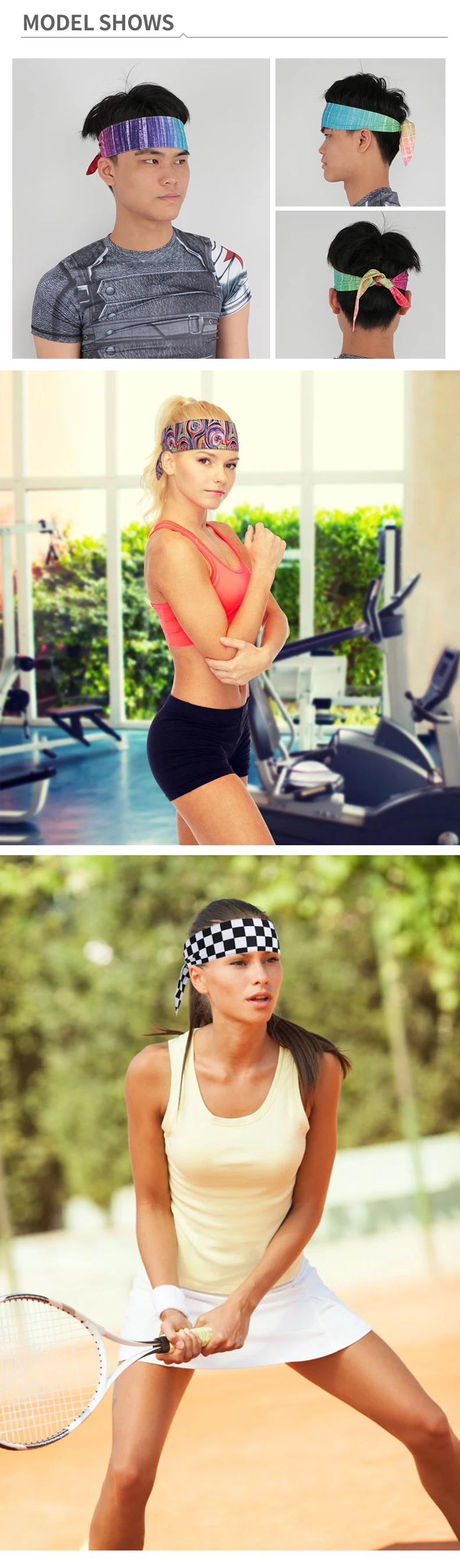 Women's Yoga Sport Athletic Workout Headband For Running Sports Travel Fitness Elastic Non Slip Headbands