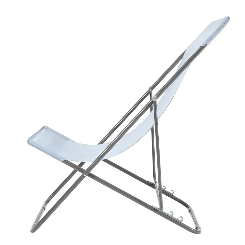 Adjustable Height Folding Beach Chaise Lounge Chair Outdoor Lounge