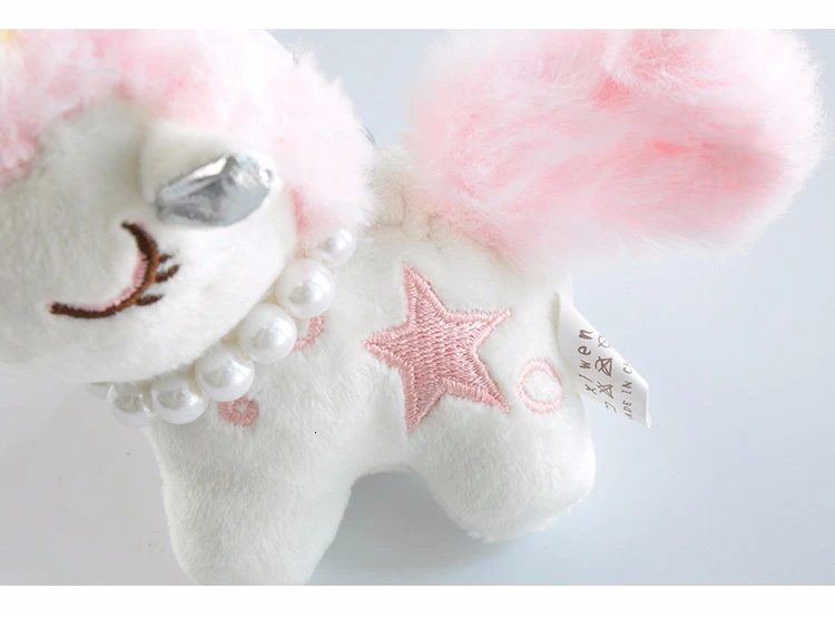 Wholesale Mini Plush Stuffed Animal Mini Unicorn Keyring Fuzzy Plush