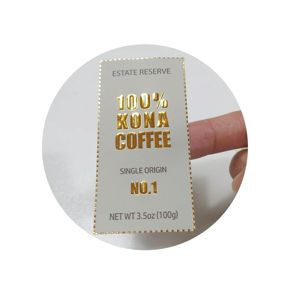 

gold foil tamping label etiquetas,200 Pieces, Cmyk,pantone color,full color