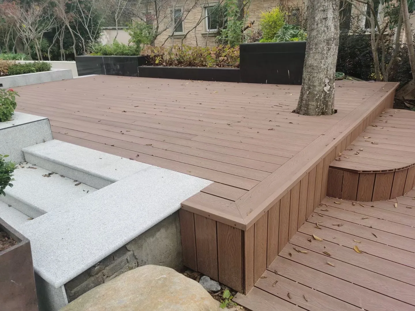 Piso De Madera En 3d Para Terraza,Cubierta Compuesta De Teca Para