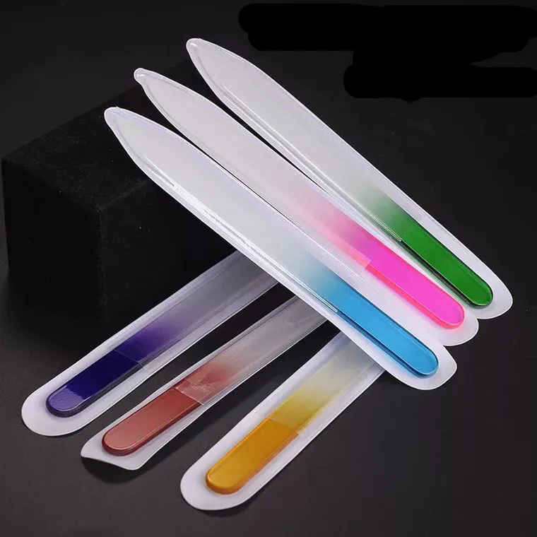 product wholesale price costume logo colorful glass nail file crystal glass nail file-3