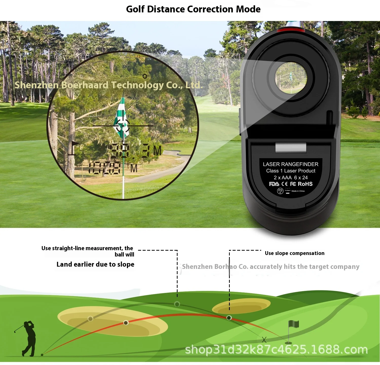 Factory Direct Outdoor Camouflage Laser Rangefinder Telescopic Angle & Speed Altitude Measurement Tool