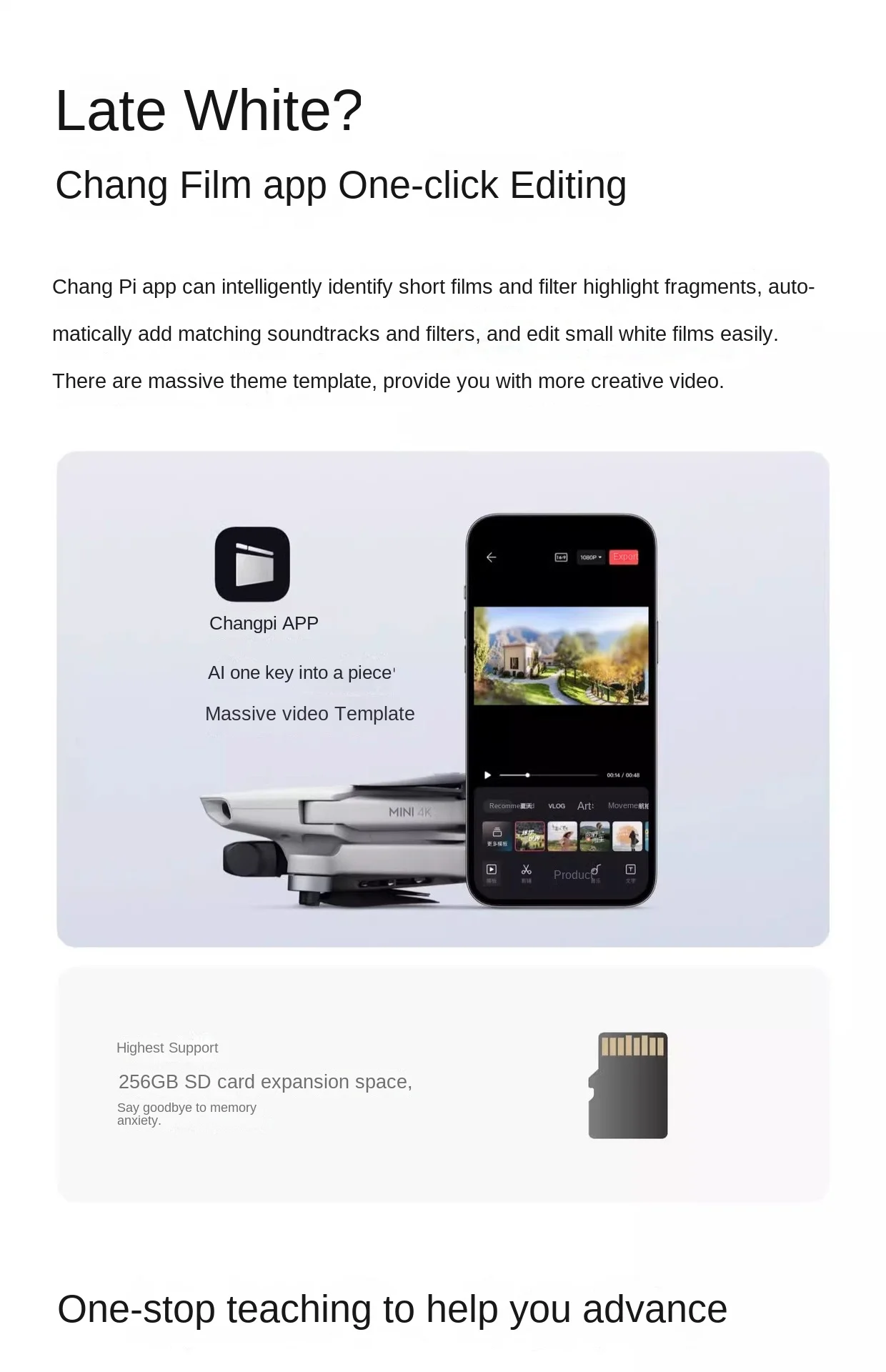 For Mini 4K UHD Aerial Photography UAV Three-Axis Mechanical Stability Increasing Digital Picture Transmission 10km Long-range