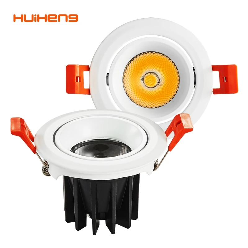 HH7 Adjustable 3w 5w 4 Inch Frame Micro Warm Holders Ac White Price W Mini Focos Lamp Spot Light Ceiling COB LED Spotlight