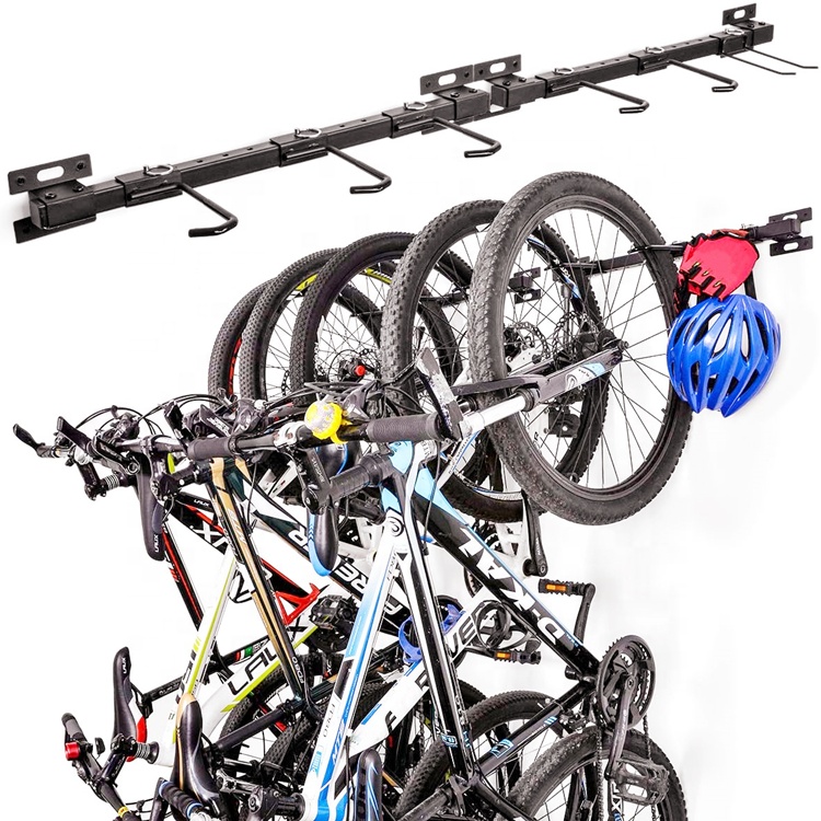 Bike Storage Rack Foldable With Helmet Hook Wall Mount Bike Stand