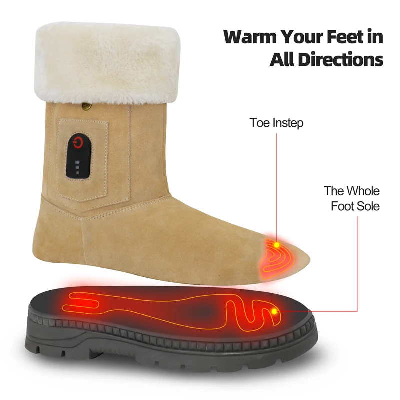 Electric Foot Warmer Rechargeable Battery Heated Boots Buy
