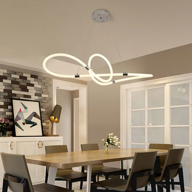 Factory outlet modern led ceiling pendant light silicone decorative chandeliers for restaurant
