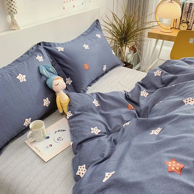 Custom Printed 100 Cotton Comforter Bedsheets And Pillow Cases Set 4