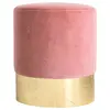 Living room furniture replica interior seating copper plated Nickel Base Azucena stool by fabric