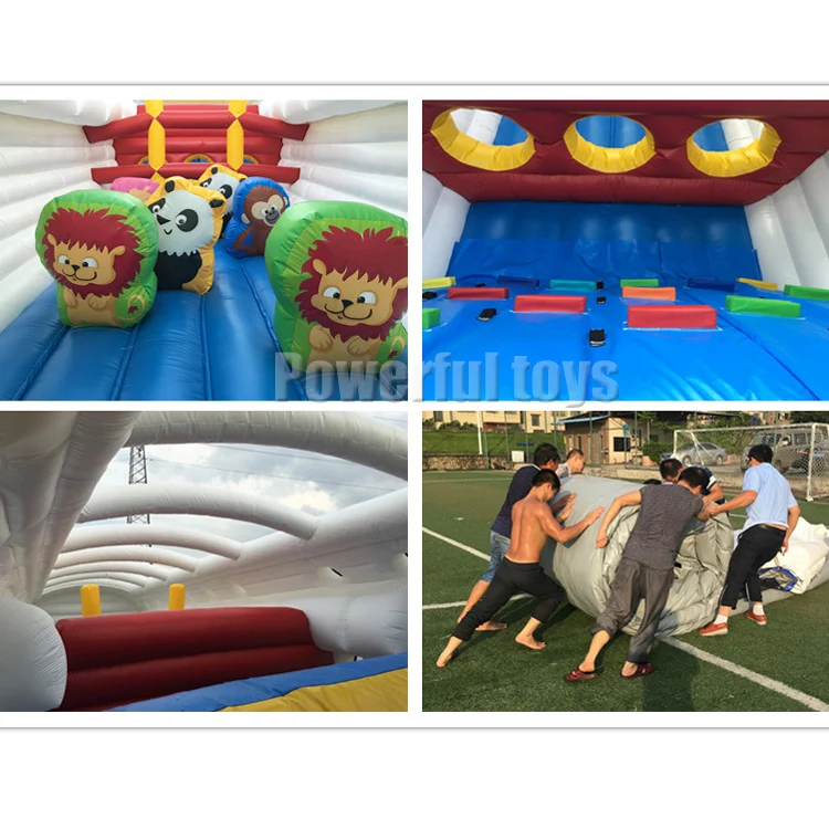 Customized size giant bounce house inflatable plane obstacle course