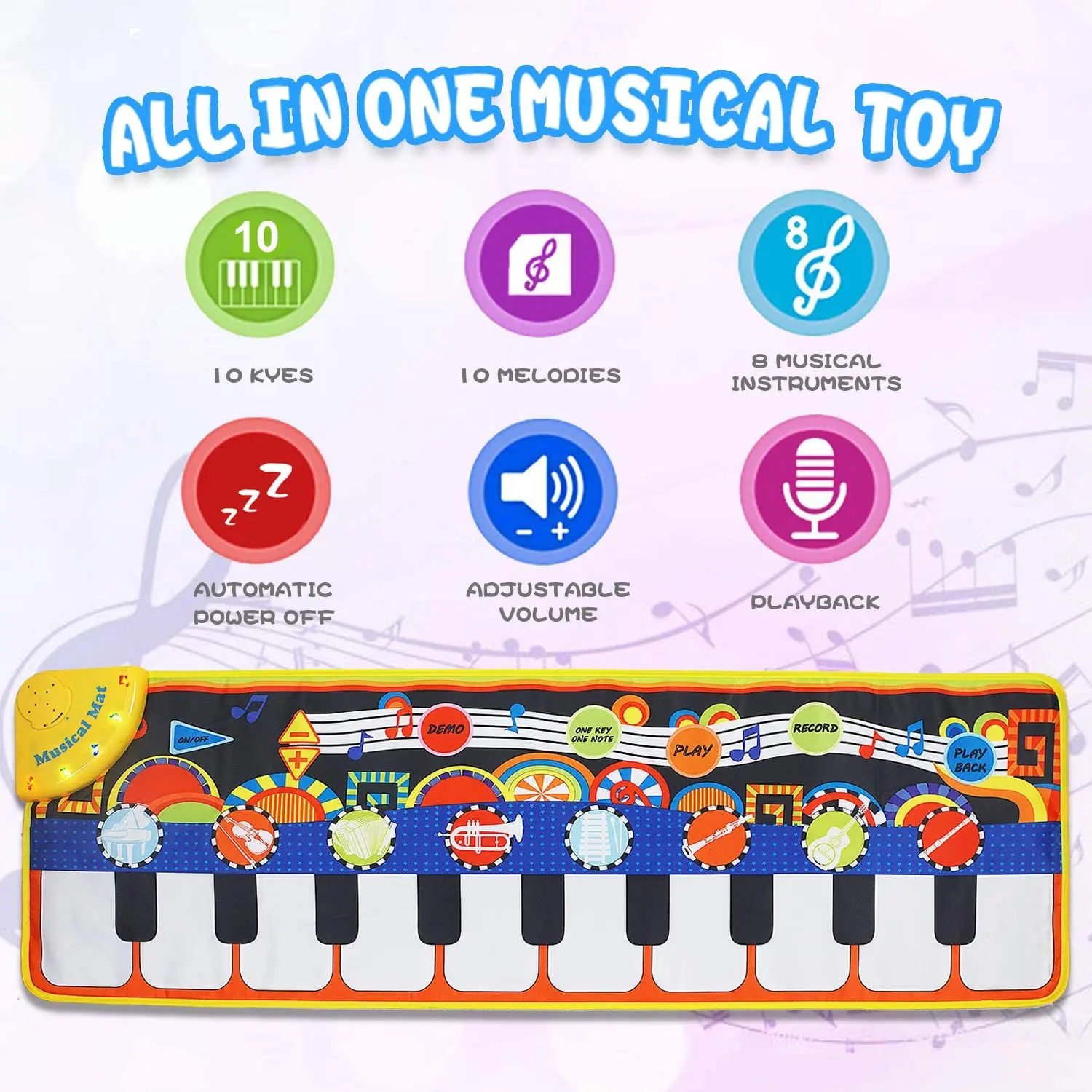 Hot Sale Musical Instrument Piano Play Mat Dance Mat Baby Early ...